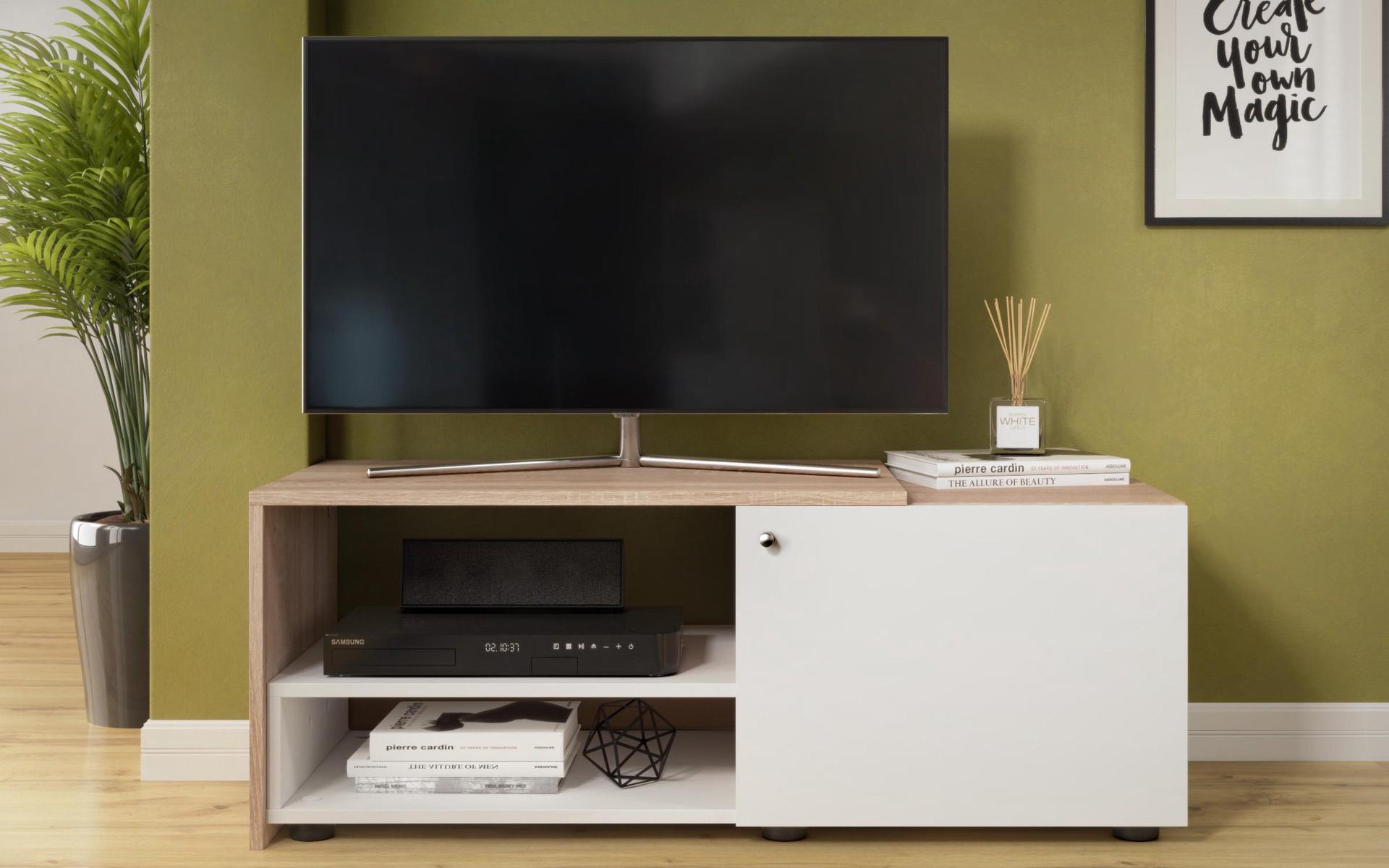 Modul TV Ritmo, stejar sonoma + alb lucios  3