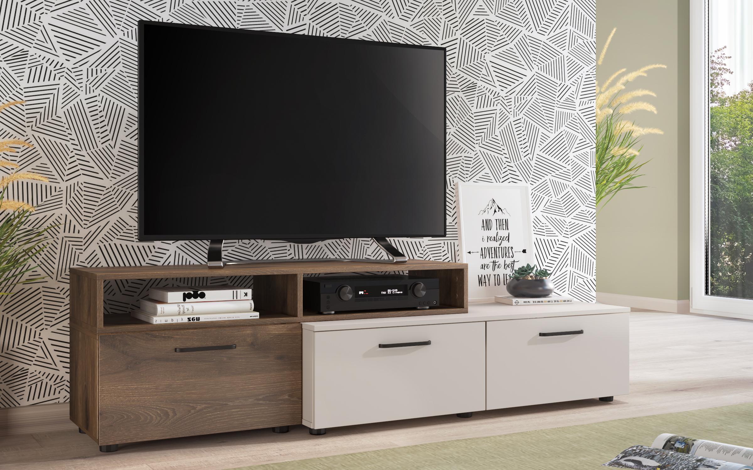 Set living Fini, bej deschis + stejar scandinav inchis + nisipiu mat  4