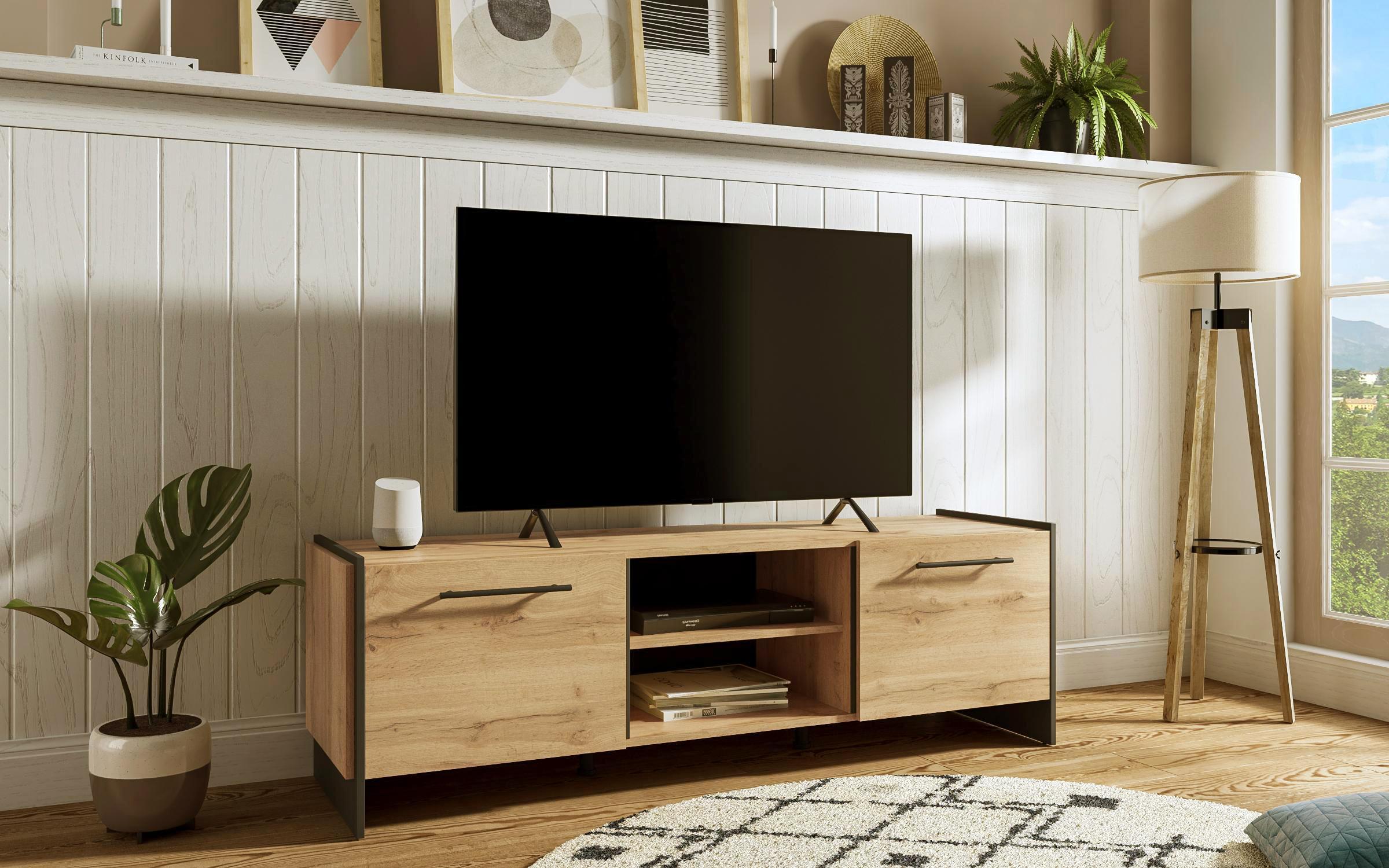 Set living Delano, verde + stejar wotan + negru  4