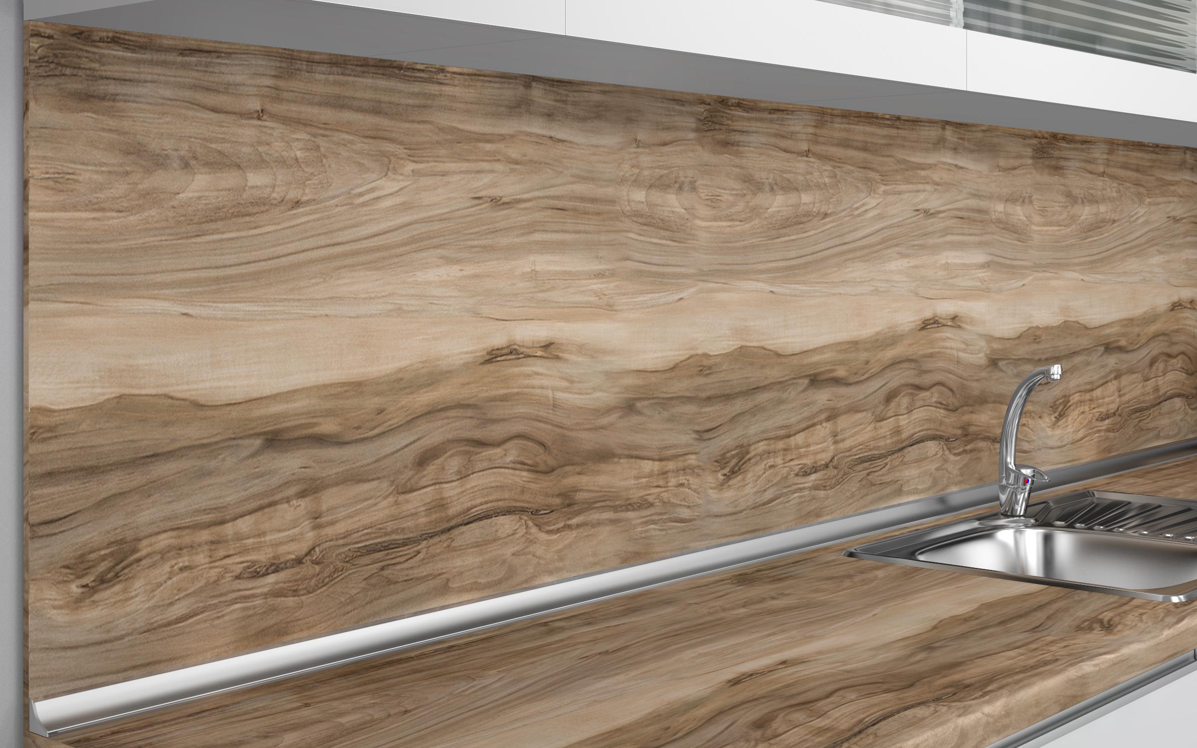 9mm/800mm Panou de perete termorezistent, decor ARS305M Walnut  1