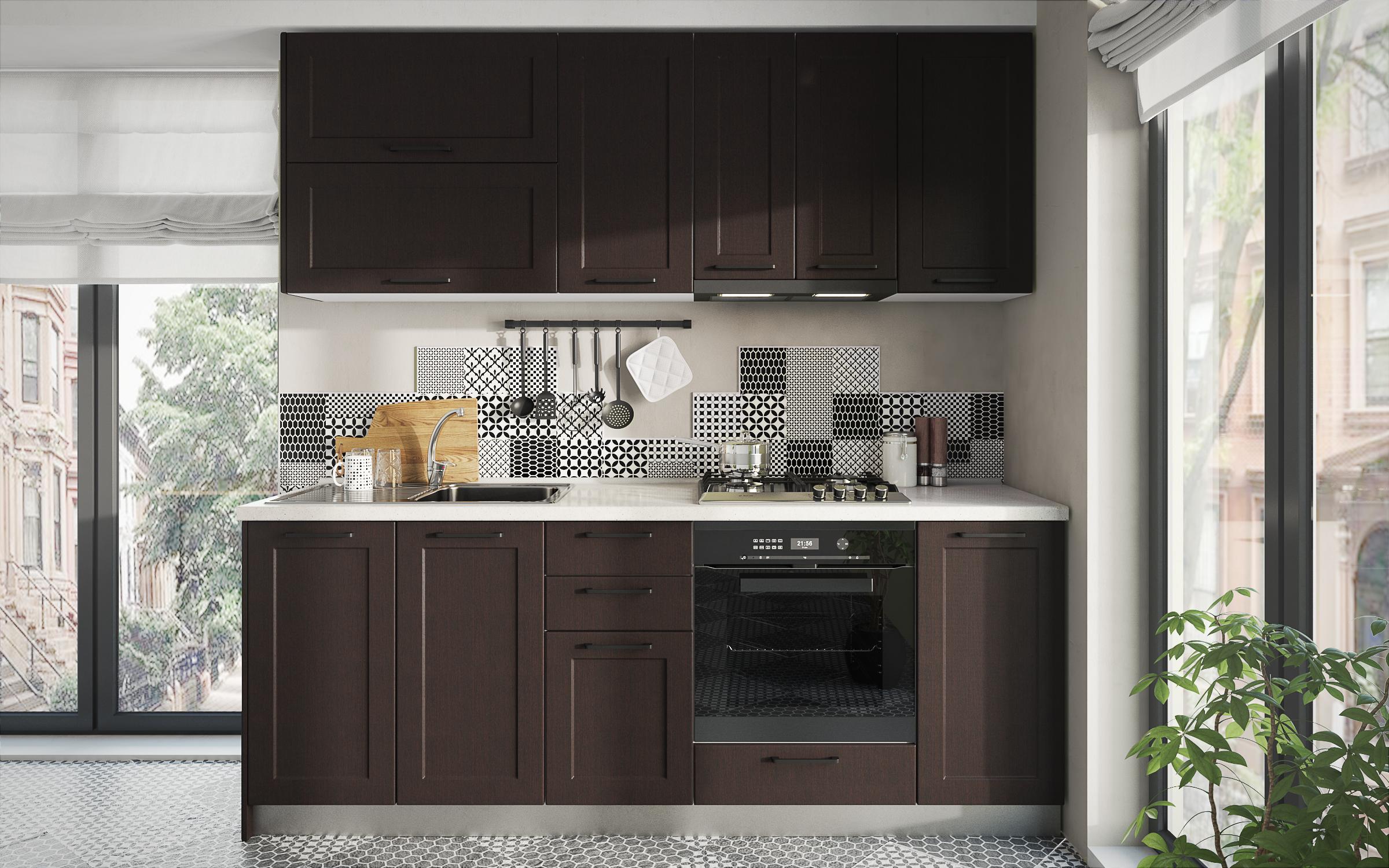 Dulap de bucatarie Sena 03, stejar espresso  6