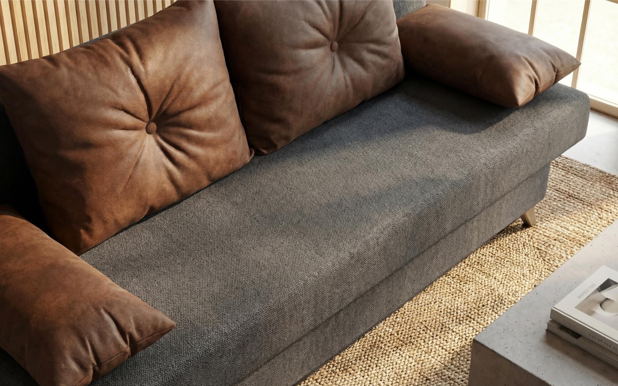 Canapea extensibila Victorio, grafit + maro inchis  4