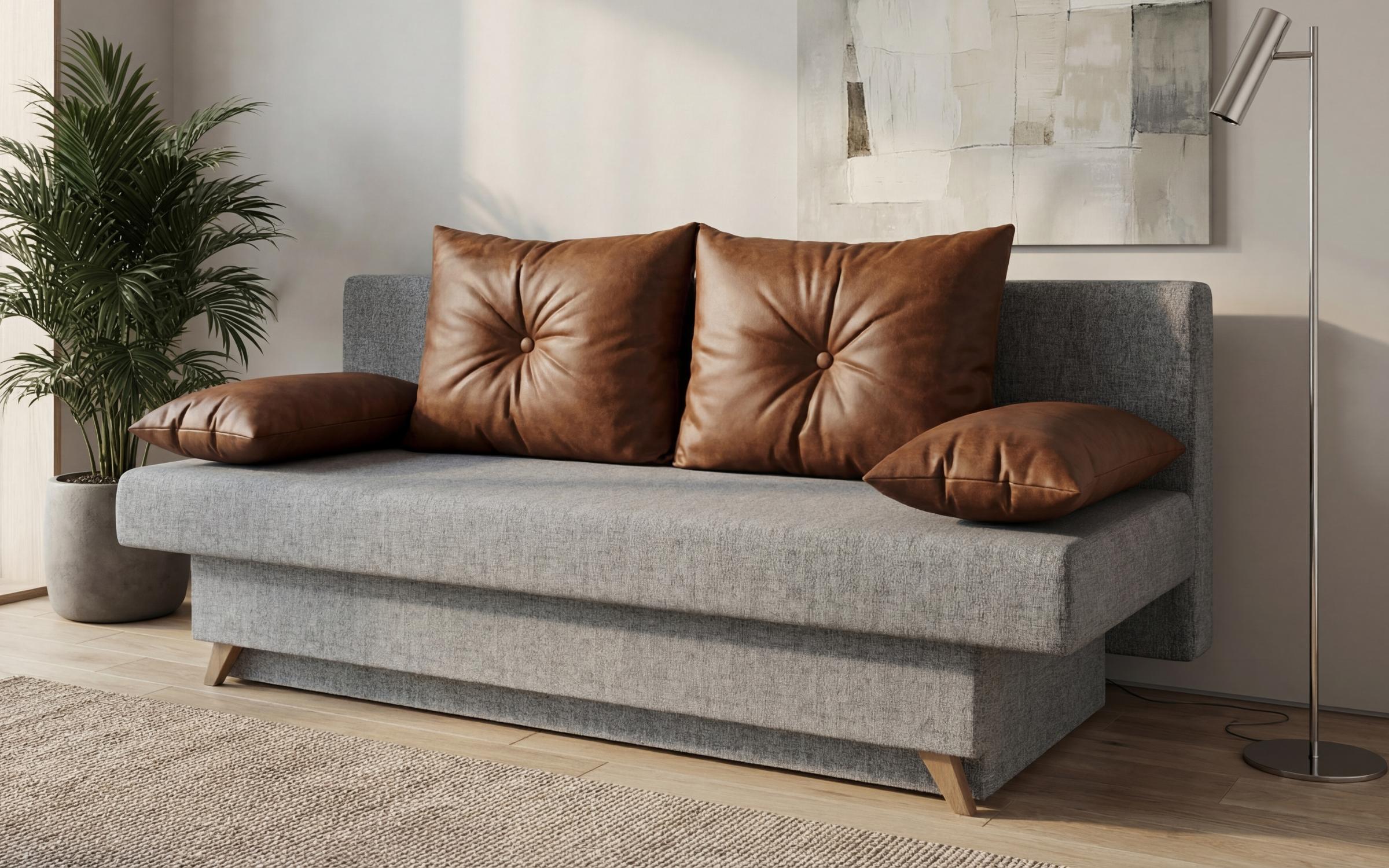 Canapea extensibila Victorio, gri + maro  4