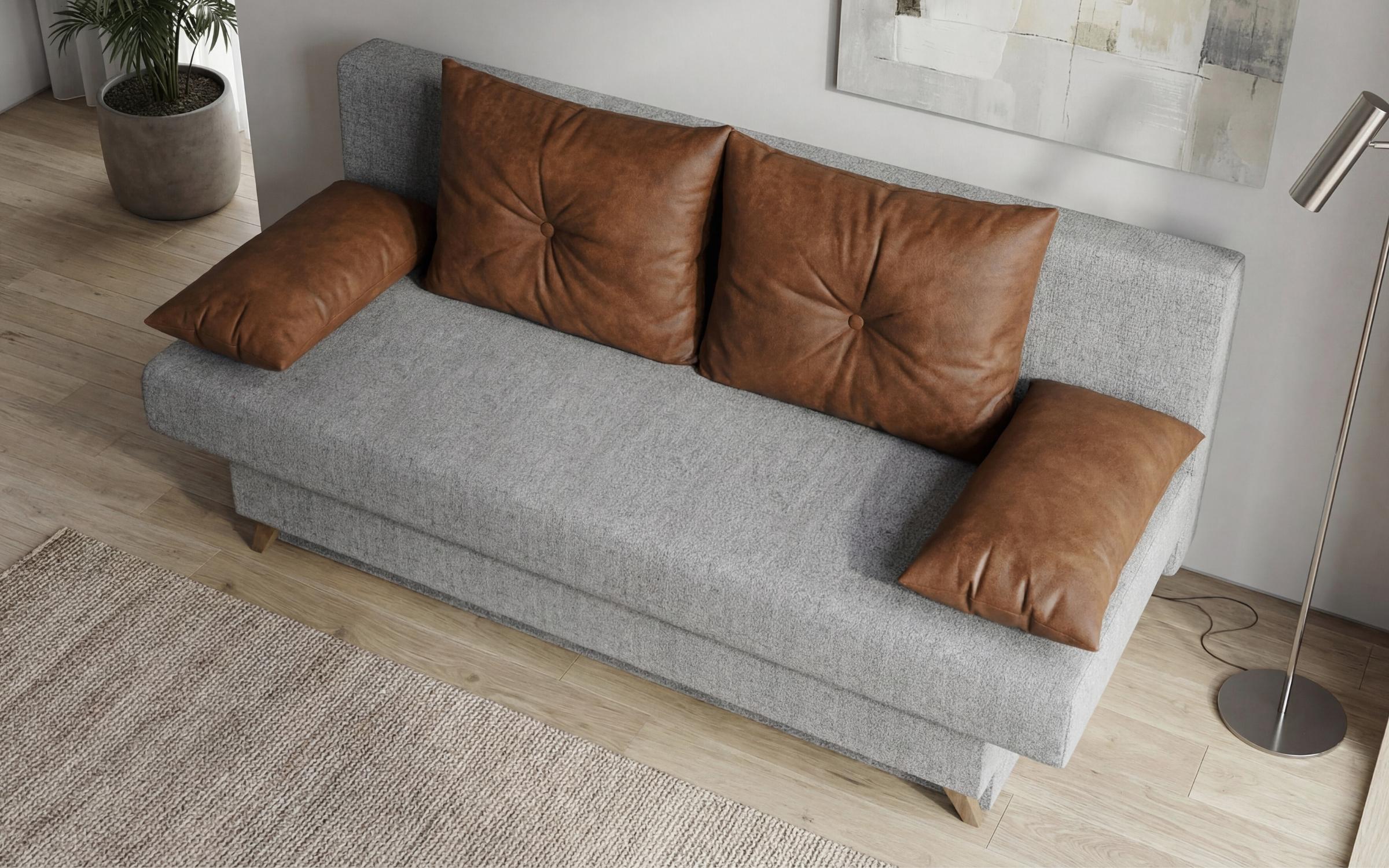 Canapea extensibila Victorio, gri + maro  5