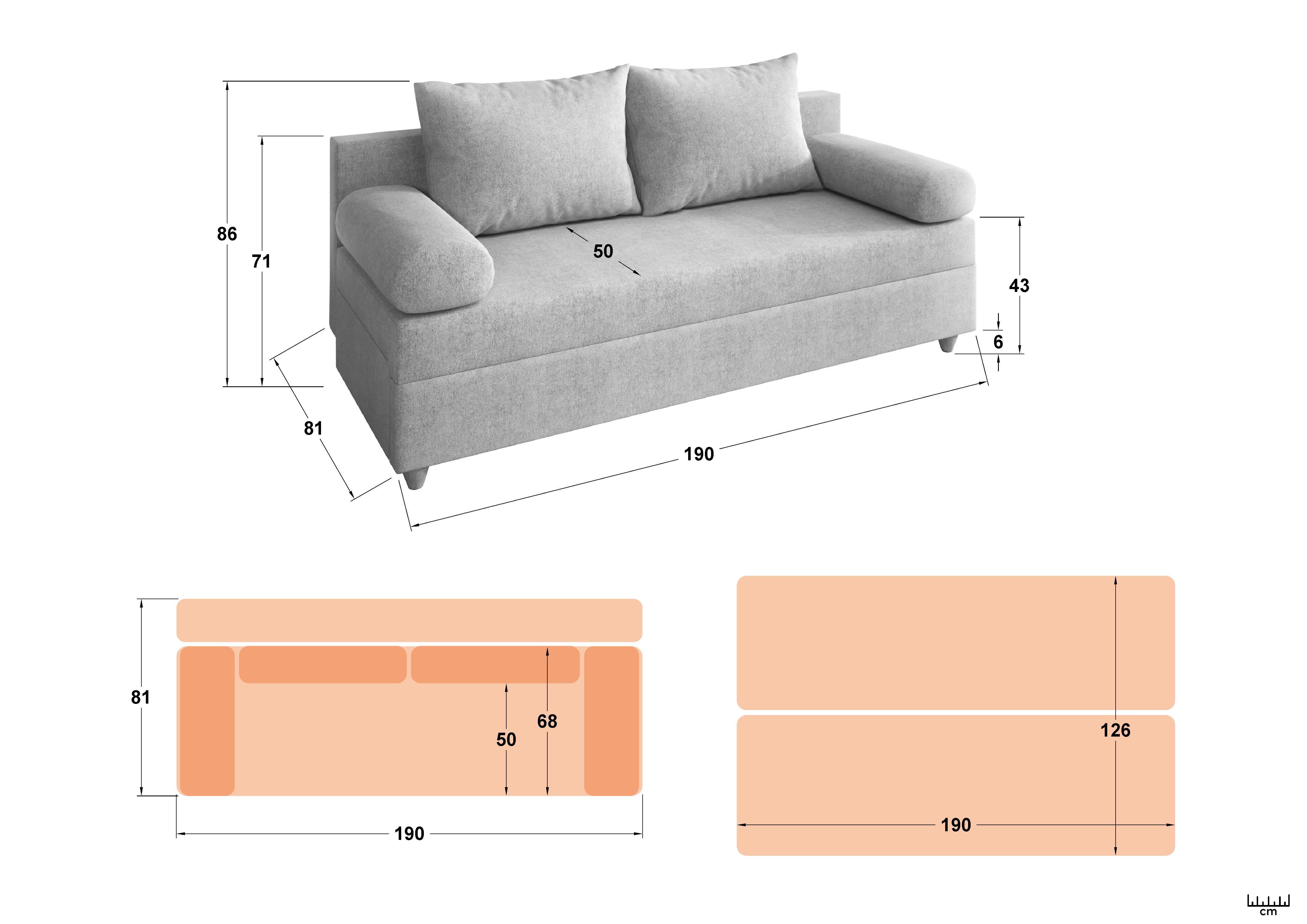 Set living Vitaro, stejar evoc + alb lucios + stejar evoc + aspen alb  7