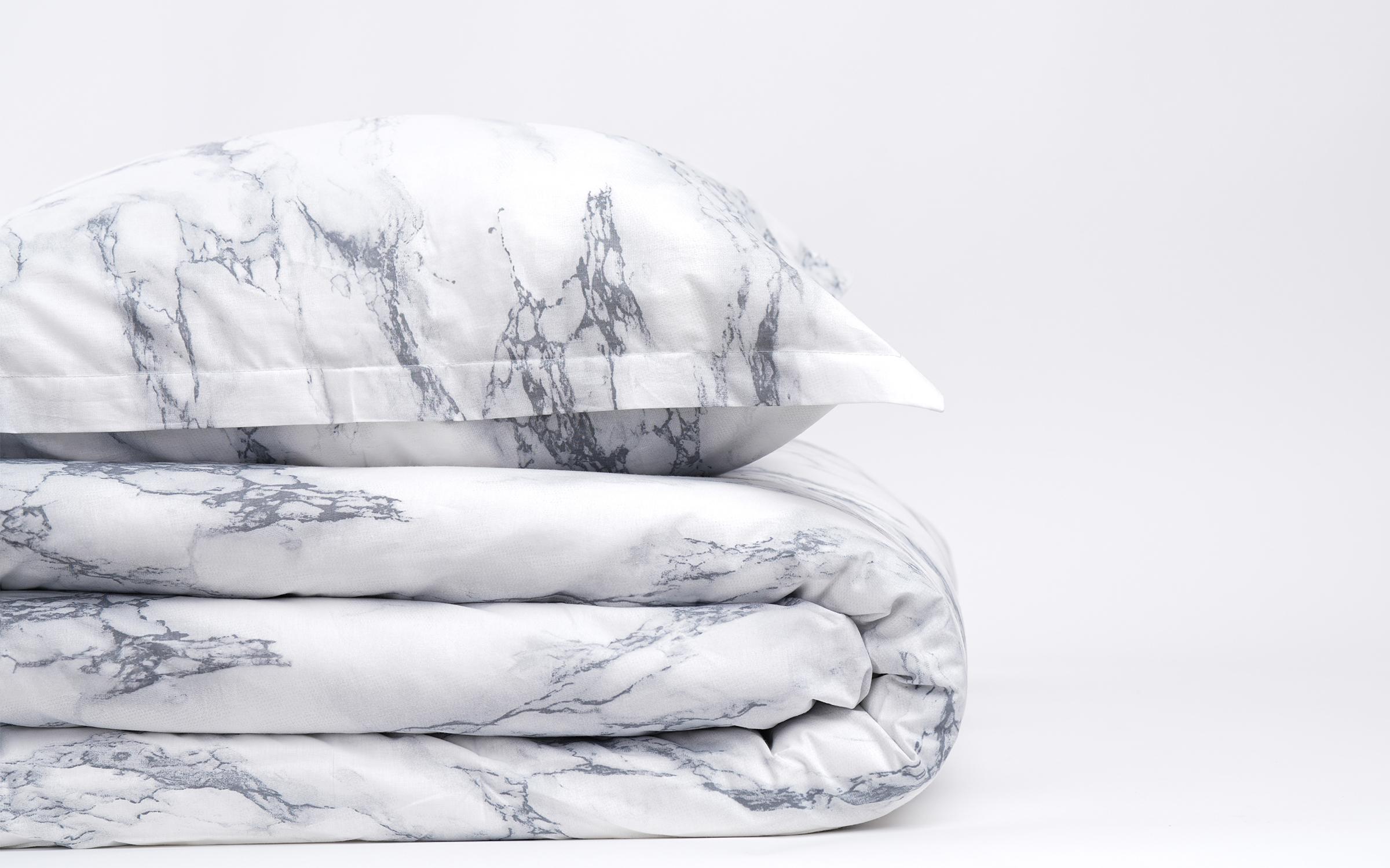 3 piese 200/220 cm; Ranforce 100% Bumbac Marble, multicolor  2