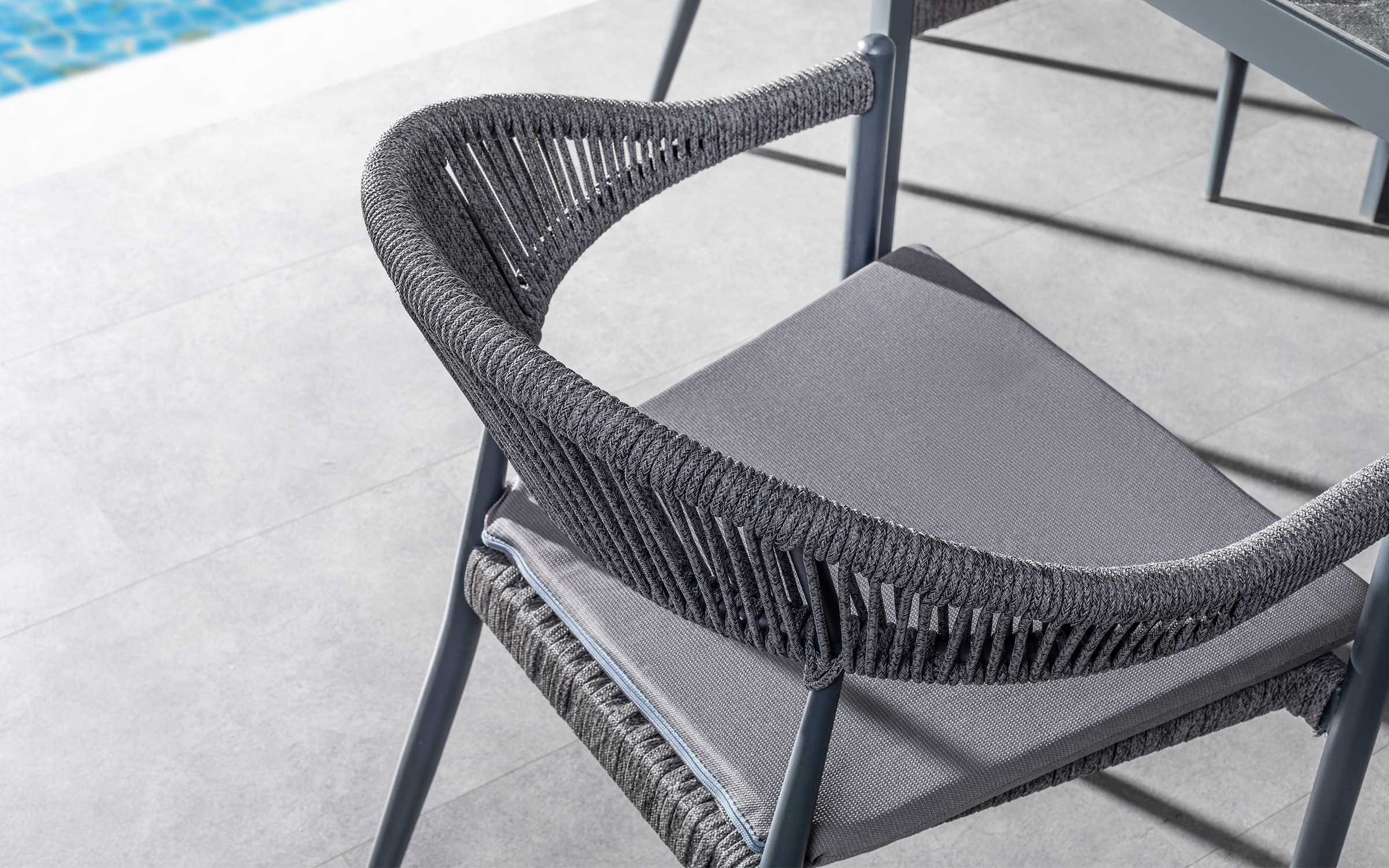 Scaun de gradina Rita, antracit  3