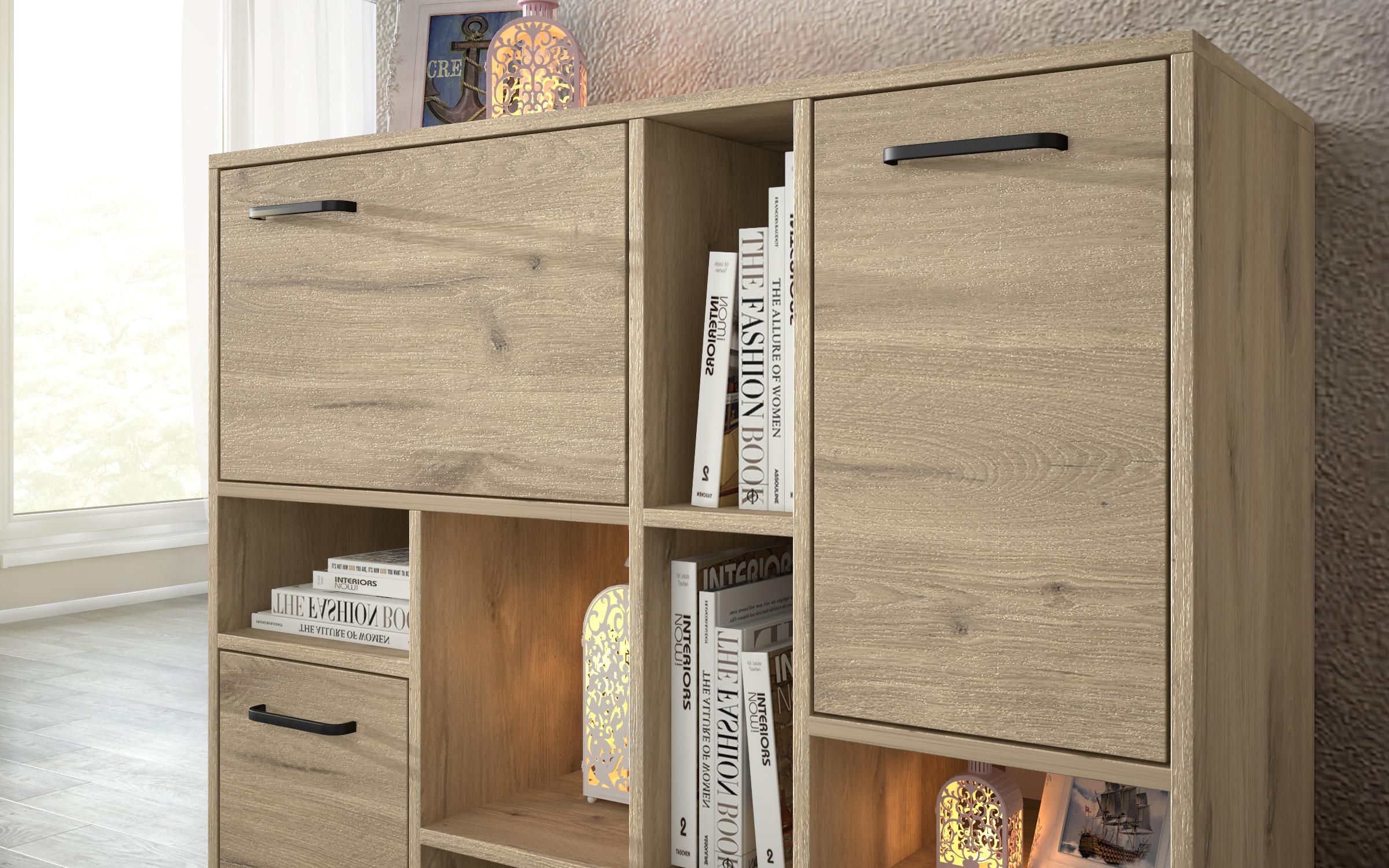 Comoda Leonardo, stejar scandinav deschis  3