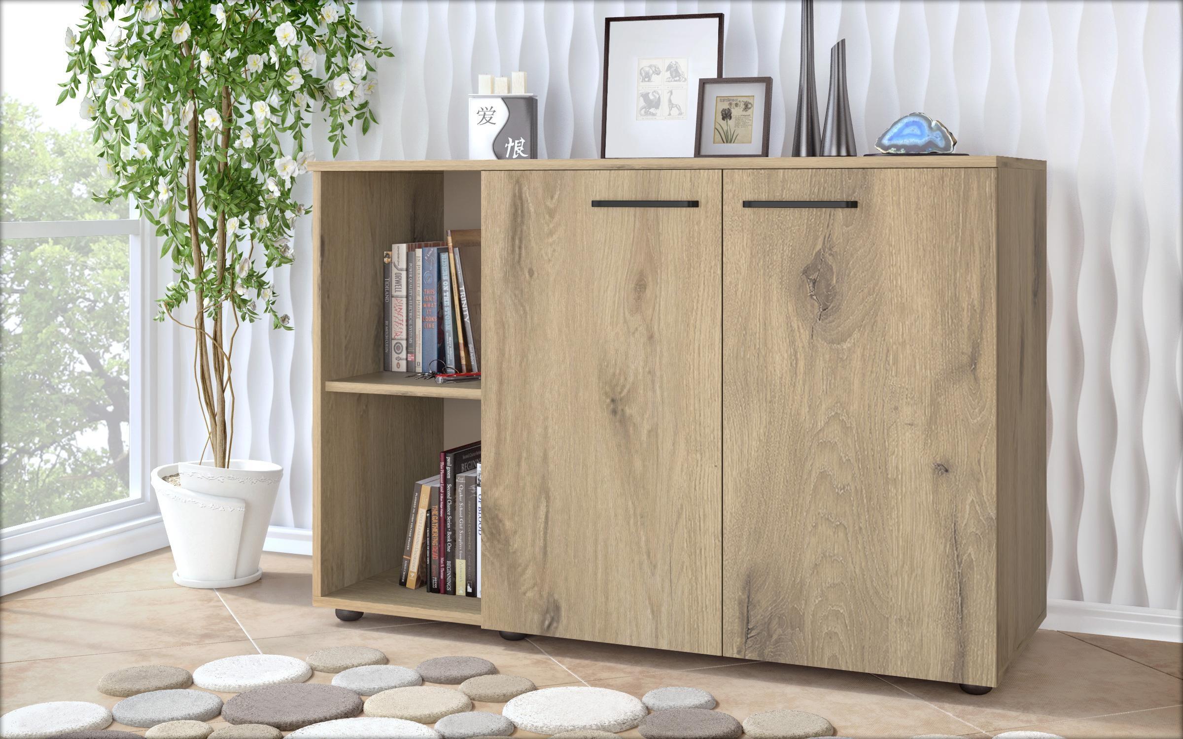 Comoda Veron L, stejar scandinav deschis  1