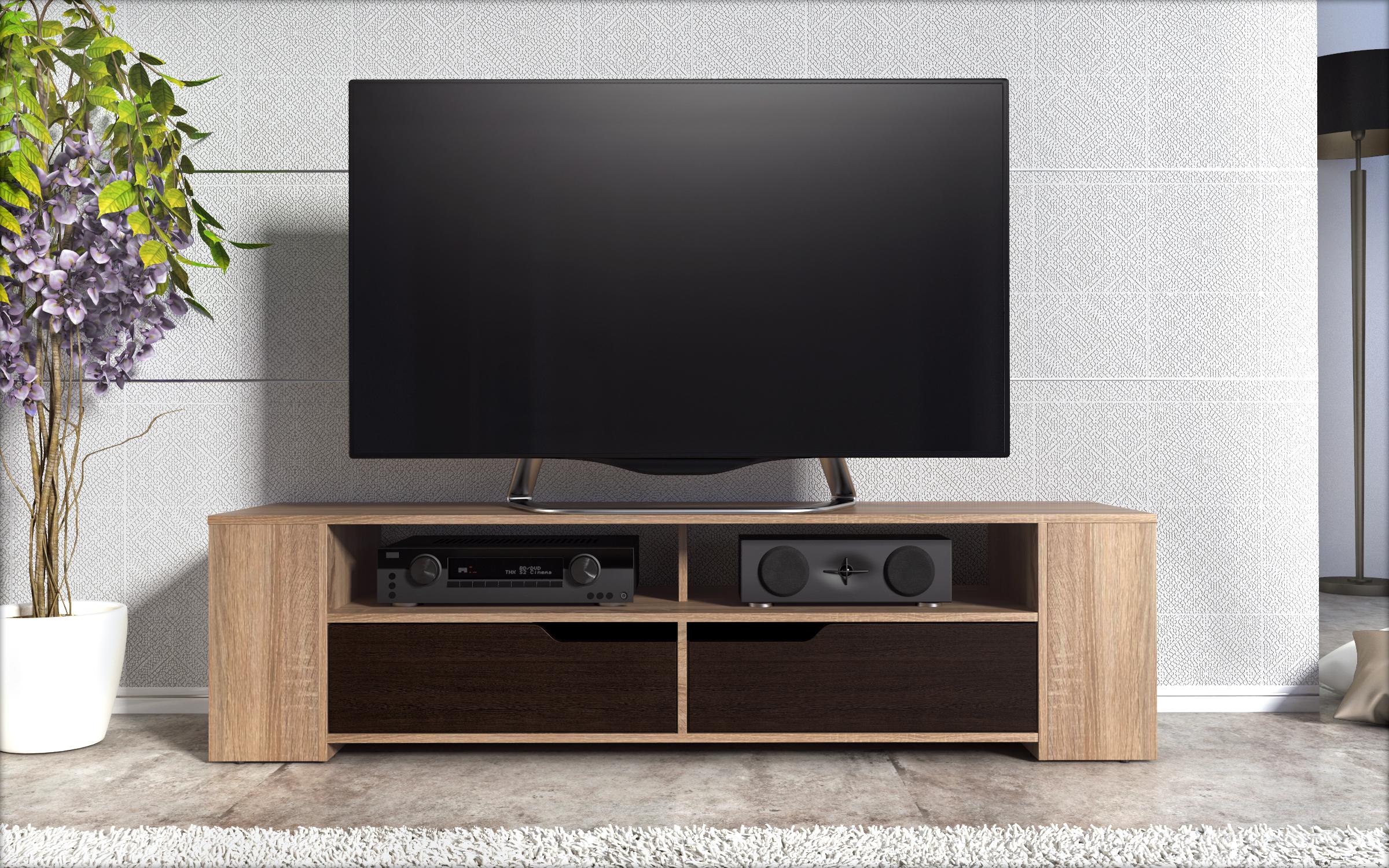 Modul TV Modesto, stejar sonoma + wenge  3