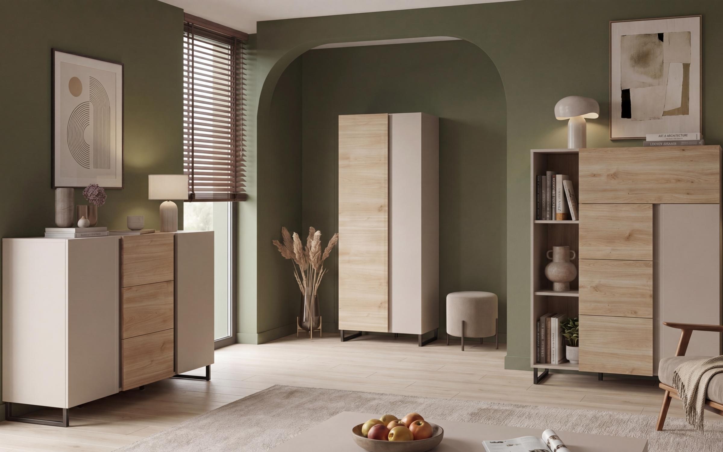 Comoda Araya A, casmir + stejar Castello honey  3
