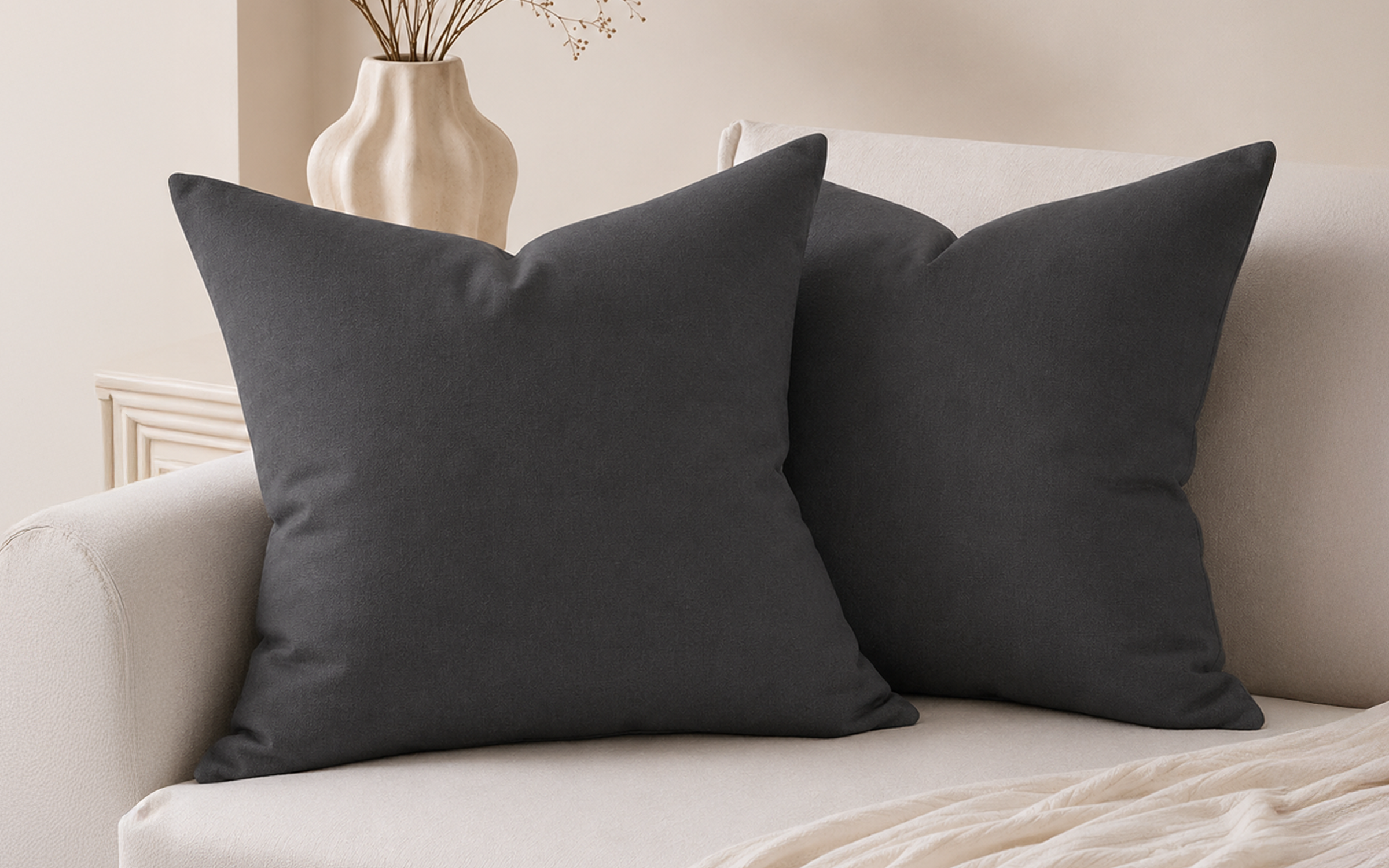 Perna decorativa Anthracite, antracit  1