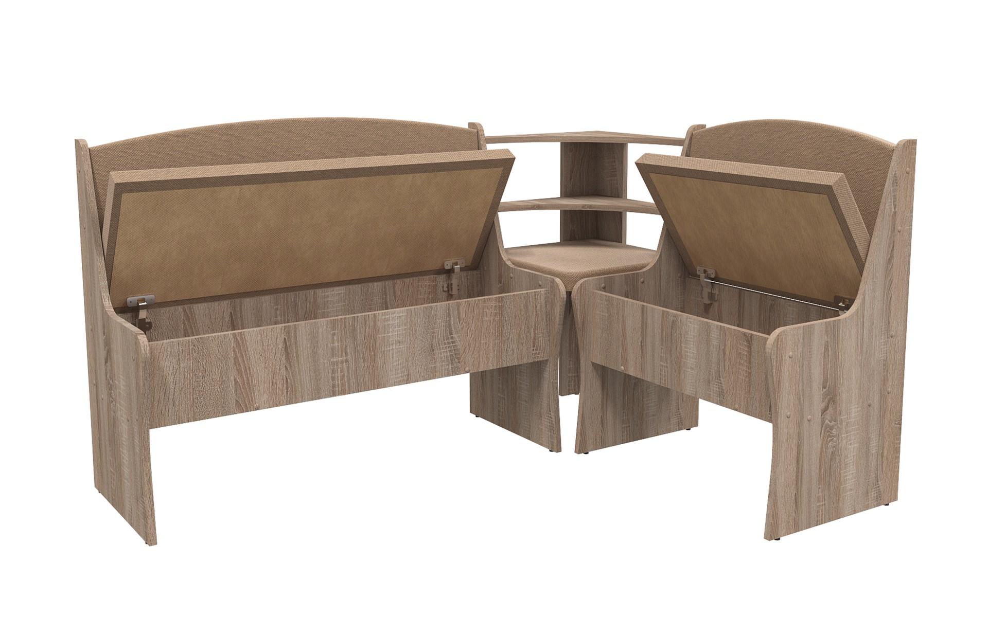 Set pentru sufragerie Praim, stejar vintage oxid + bej  2