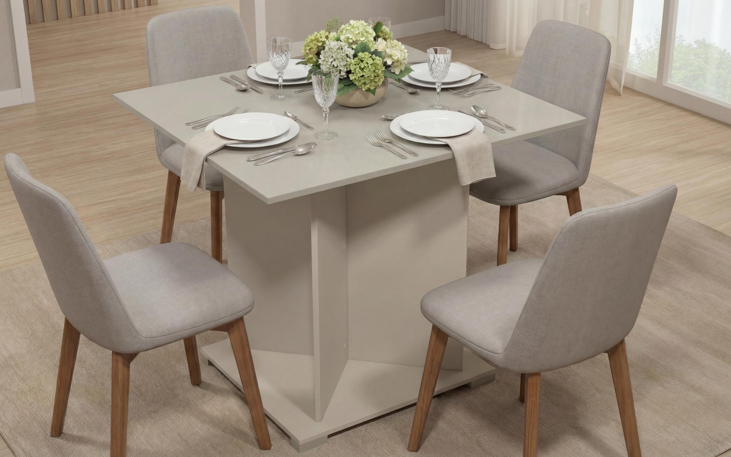 Bucatarie + masa dining Tifani + Aurea XL, shagreen alb + gri + bej + nisipiu mat + bej metalic  4
