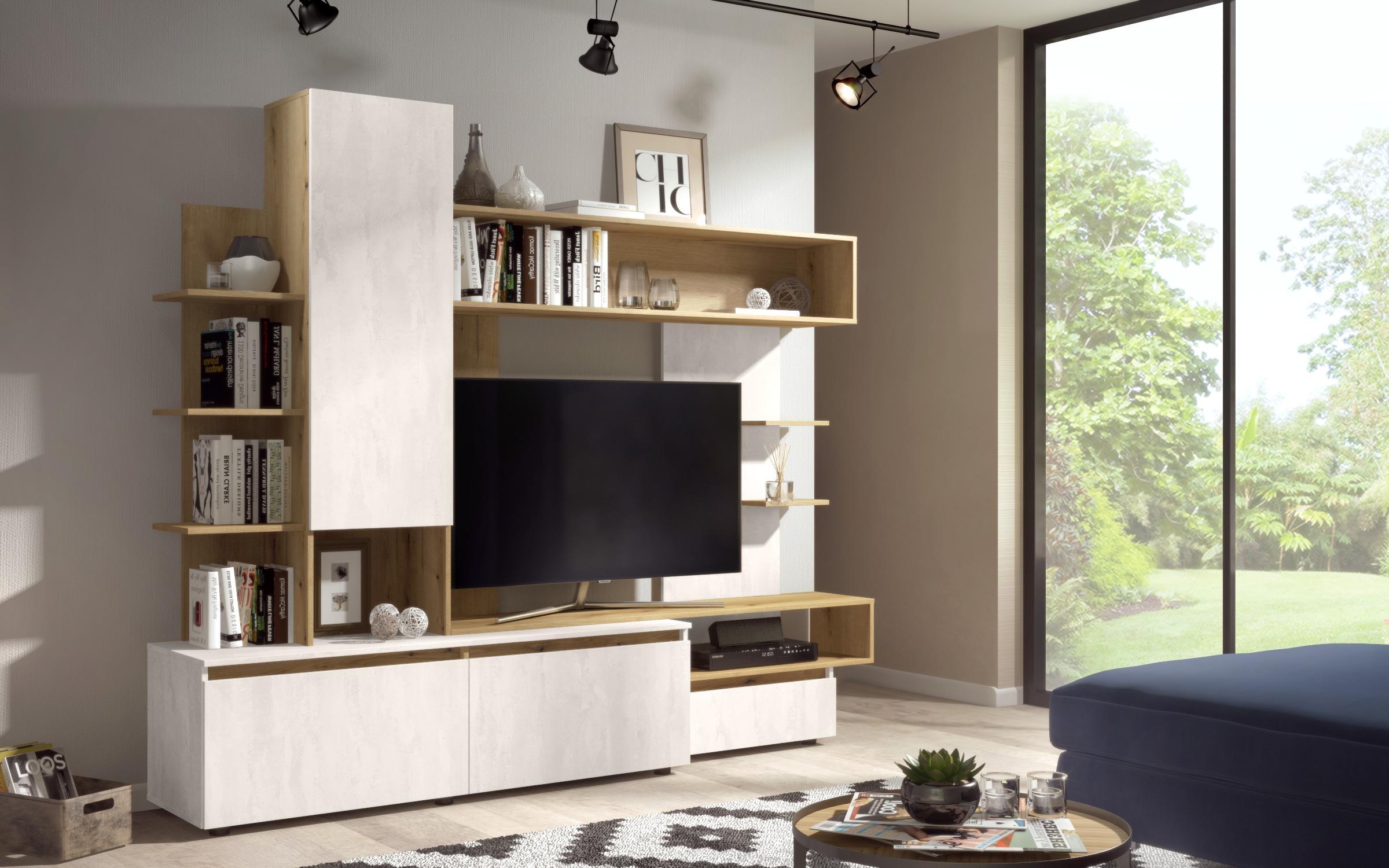 Set living Modus, gri + Silk + stejar evoc  4