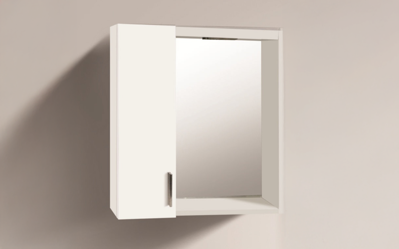 Dulap PVC pentru baie cu oglinda ICMC1013-60, alb  1