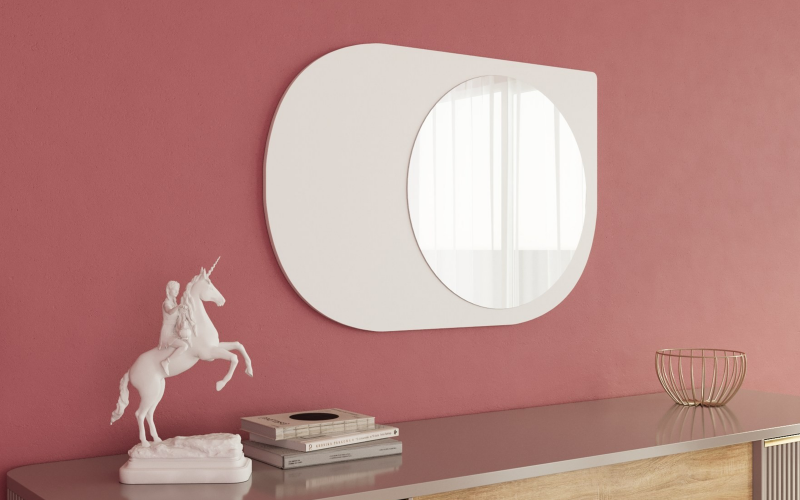 Oglinda 60/90 cm Pubble, alb  1