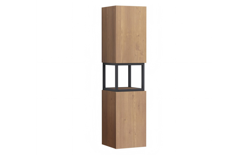 PVC coloana pentru baie ICP3030125-039 Simon, negru mat + natural  1
