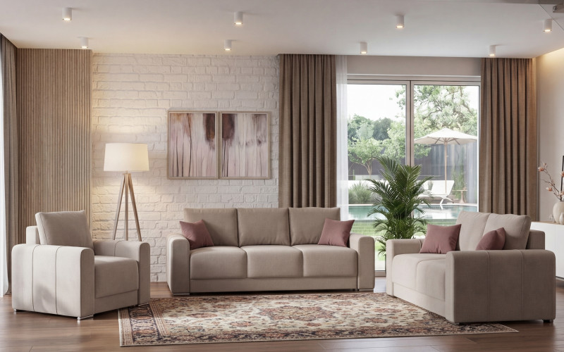Set living Ego, bej + roz  1