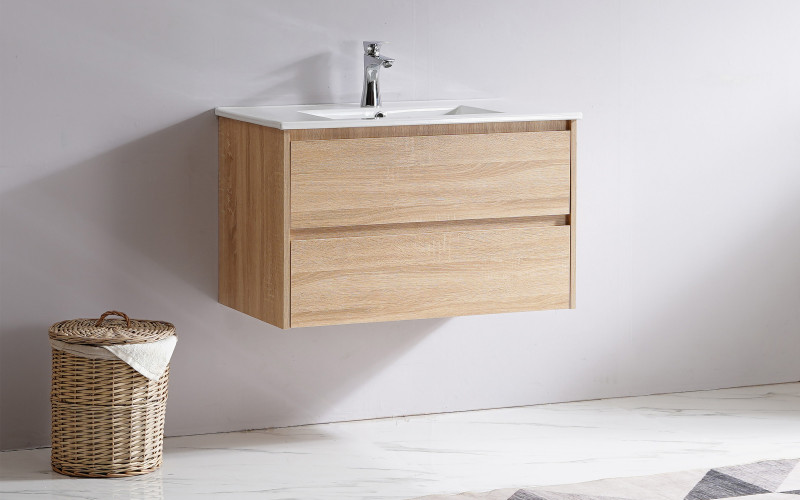 Dulap PVC pentru baie cu chiuveta Azura 2, natural  1