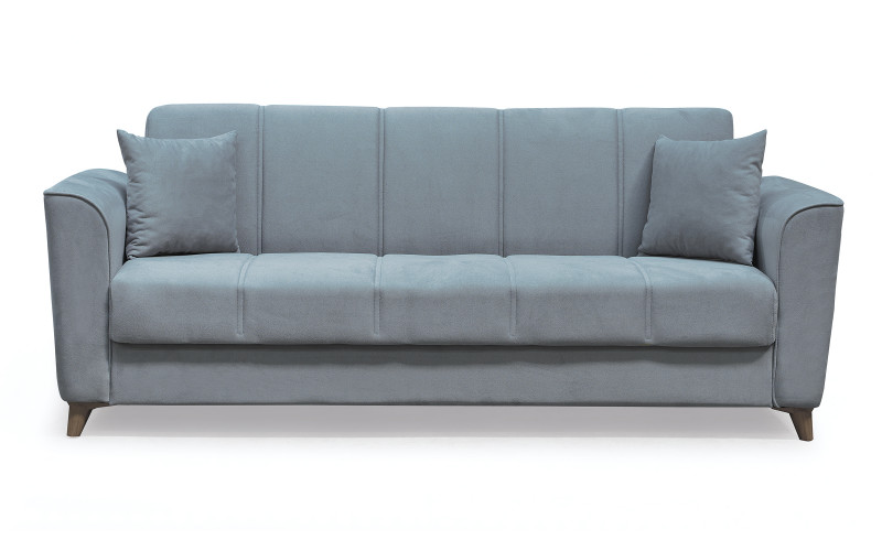 Canapea extensibila click- clack Aremis, gri deschis  2