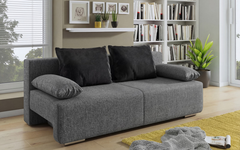 Canapea extensibila Keira, gri + negru  1
