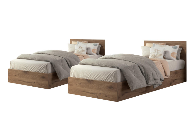 Set 2 paturi Izi Fresh, stejar scandinav inchis  2