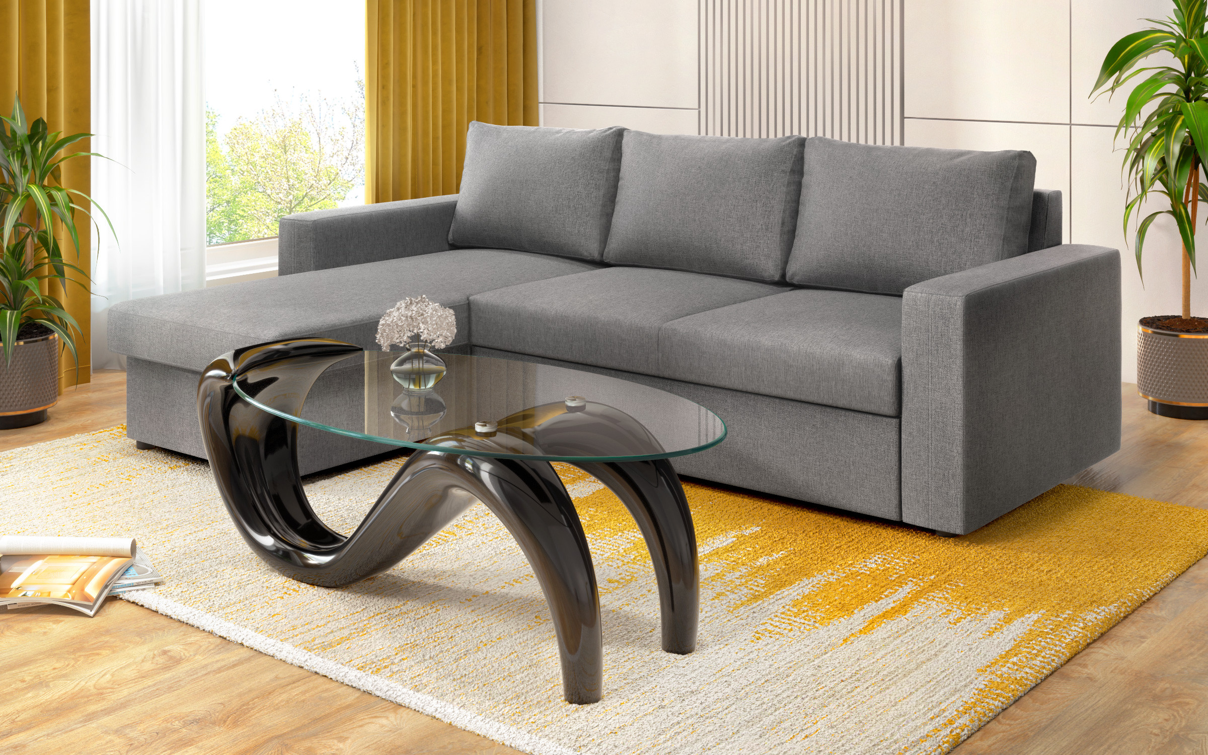 Coltar extensibil Justin, gri deschis  5