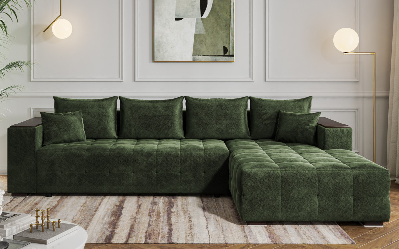 Coltar extensibil cu brat etajera Melvin Spring, verde  1