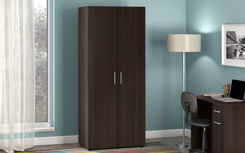 Dulap cu doua usi  , 2 rafturi si bara Angelo, wenge Milano  1