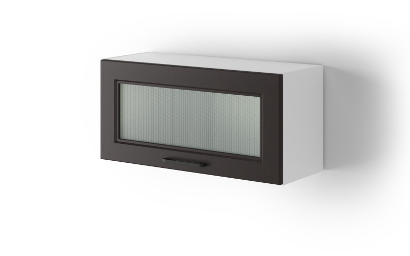 Dulap-vitrina de bucatarie Sena 40, stejar espresso  1