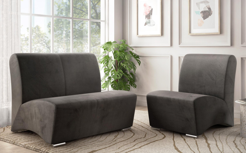 Set living Set de living Arturo II, gri inchis  1