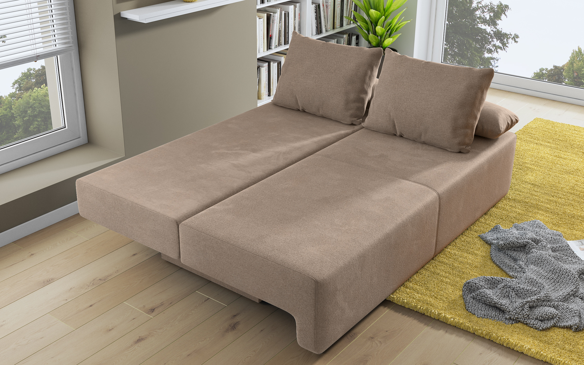 Canapea extensibila Keira, bej inchis  8