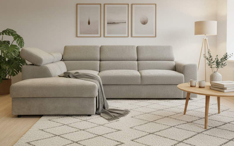 Coltar extensibil Belisa, gri deschis  5