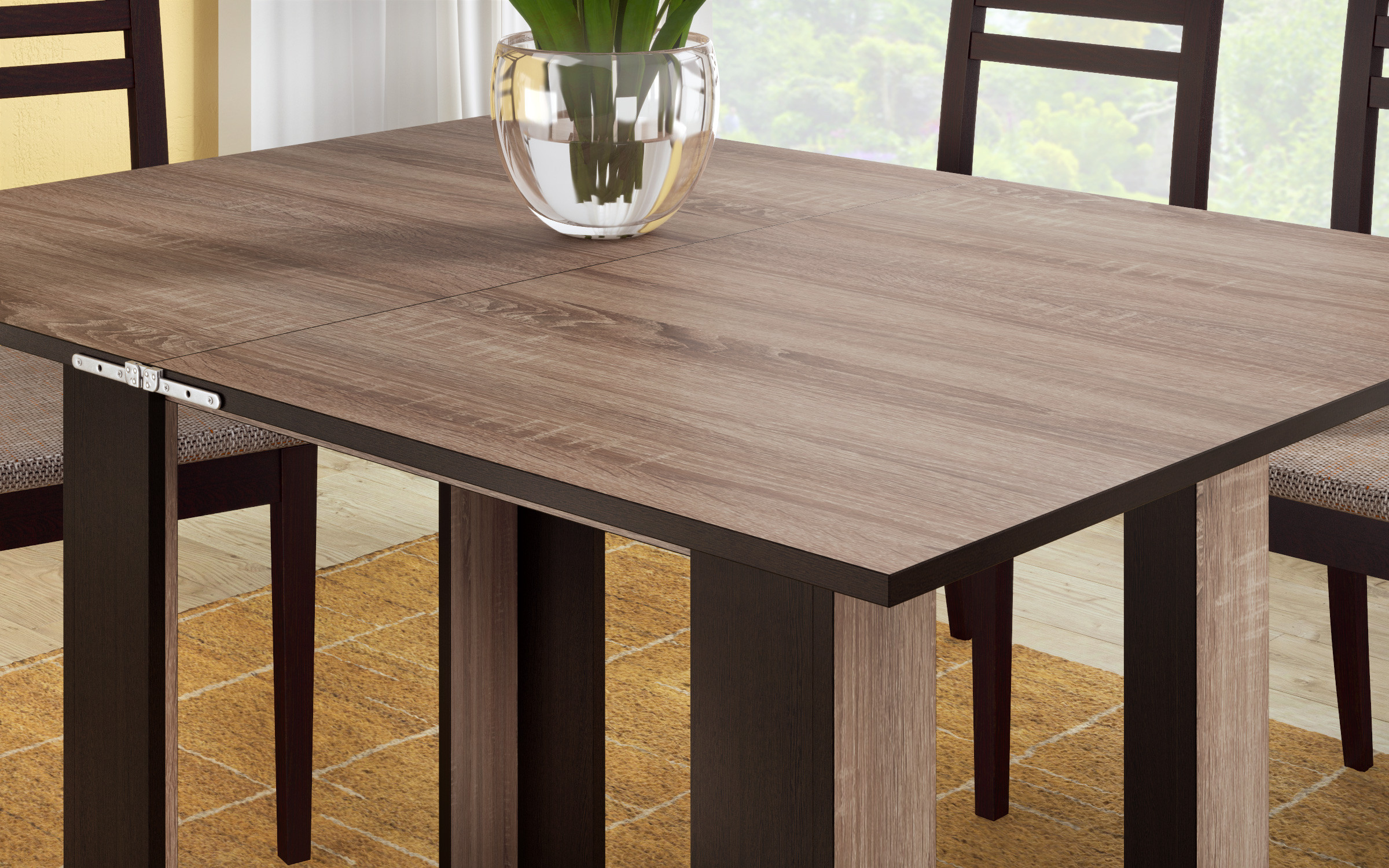 Masa dining extensibila Sivon, sonoma truffle  5