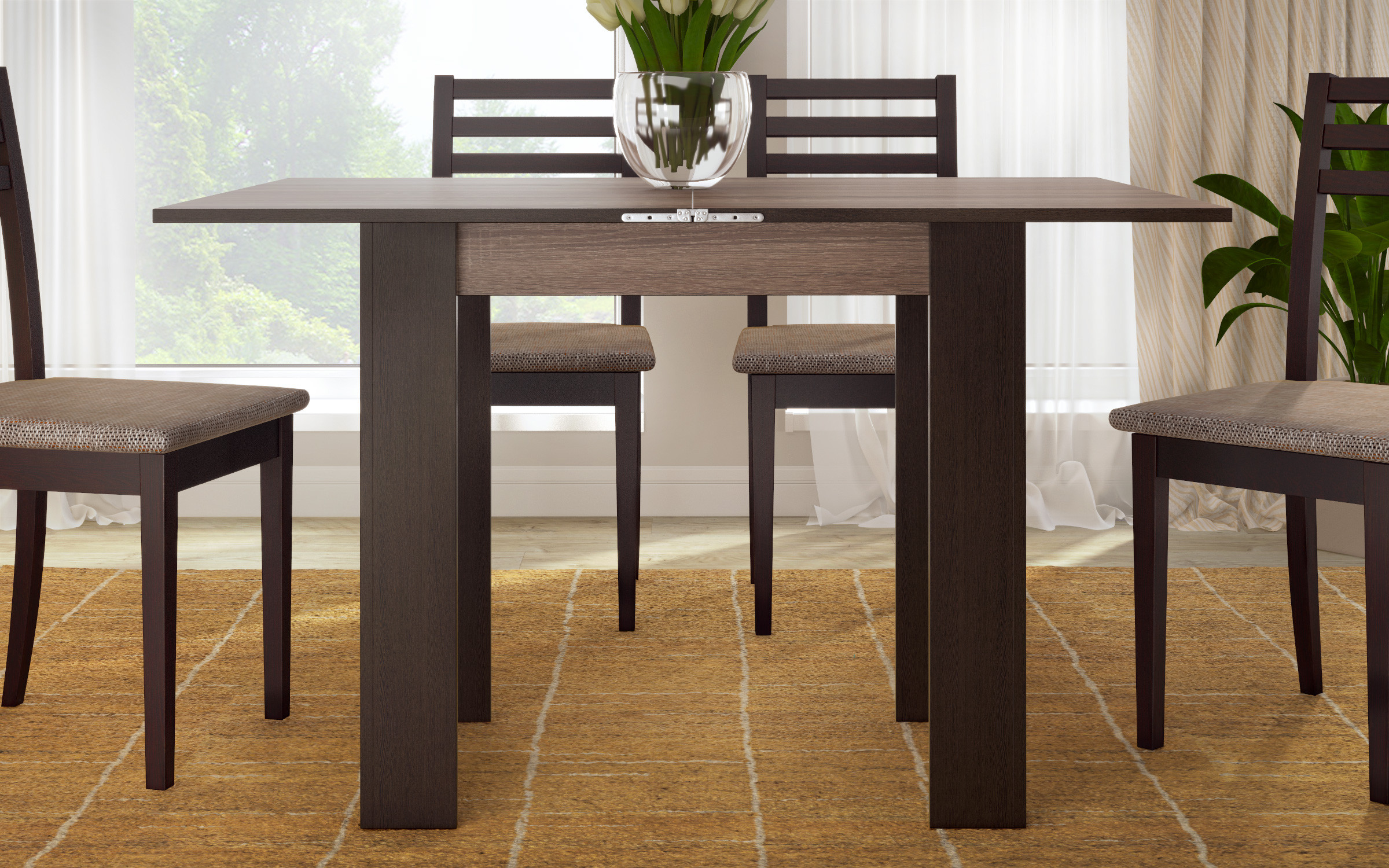 Masa dining extensibila Sivon, sonoma truffle  4