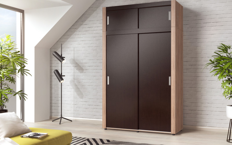 Dulap + corp suprapozabil Arkon M, stejar sonoma + wenge  1
