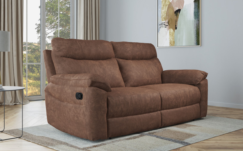 Recliner 3 locuri /mecanism manual/ Adesto, maro  1