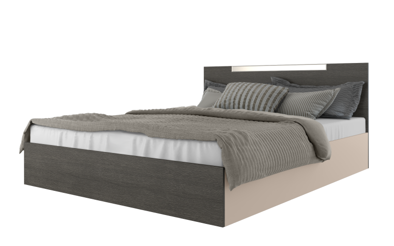 Pat dublu 160/200 Katerina +  saltea, casmir + stejar antracit  5
