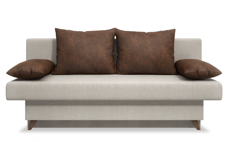 Canapea extensibila Garson, ivory + maro  4