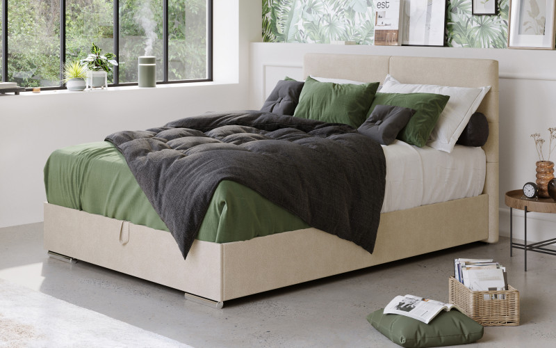 Pat dublu Boxspring + top saltea Vindy 120/200, bej  1