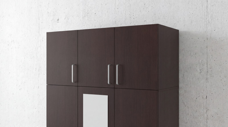 Corp suprapozabil pentru dulap cu 3 usi Bruno si Masimo, wenge  1
