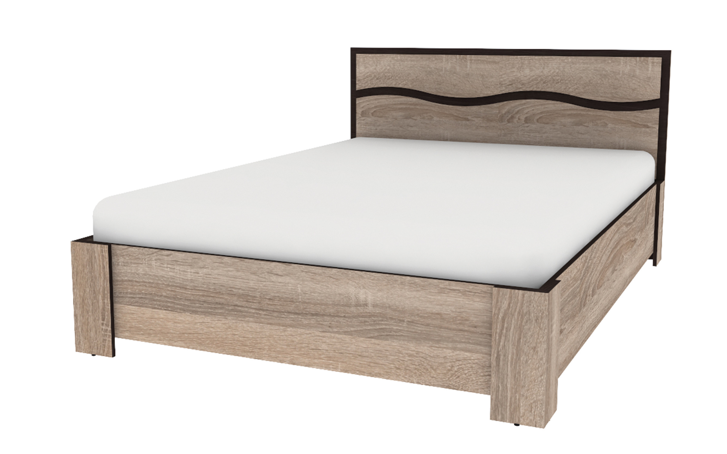 Pat dublu 160/200 Viela, sonoma truffle + wenge magia  4