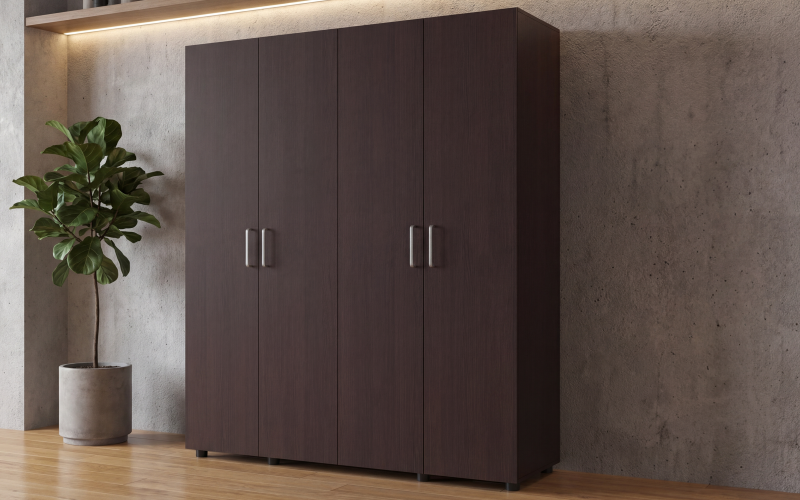 Dulap cu bara pentru umerase si rafturi Masimo Space 2, wenge  1