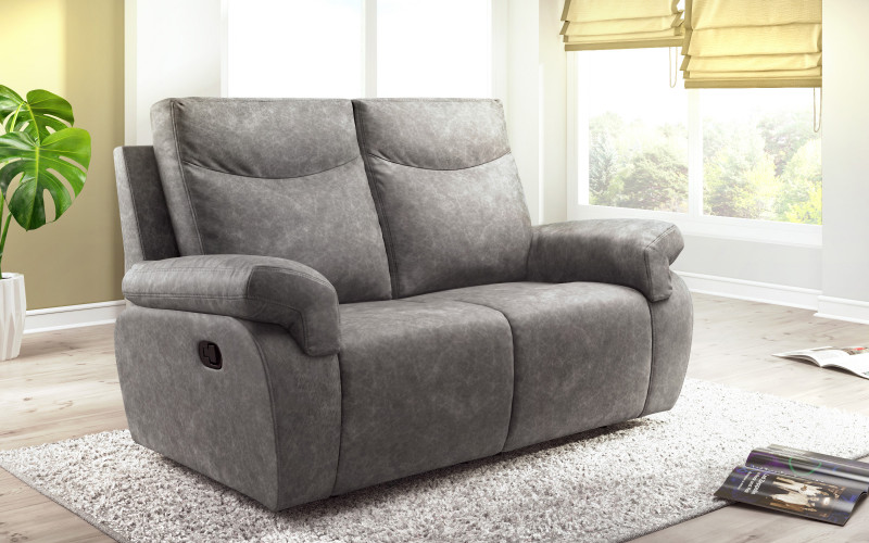 Recliner 2 locuri /mecanism manual/ Beluci, gri  1