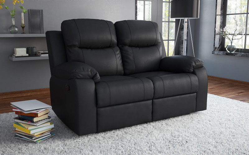 Recliner Dream, cu doua locuri, negru  1