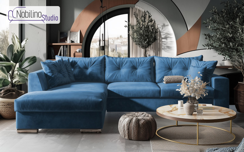 Coltar extensibil Roma, albastru  1