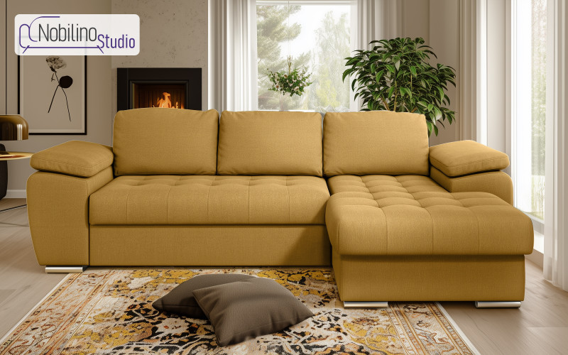Coltar extensibil Valencia Pocket, mustar  1
