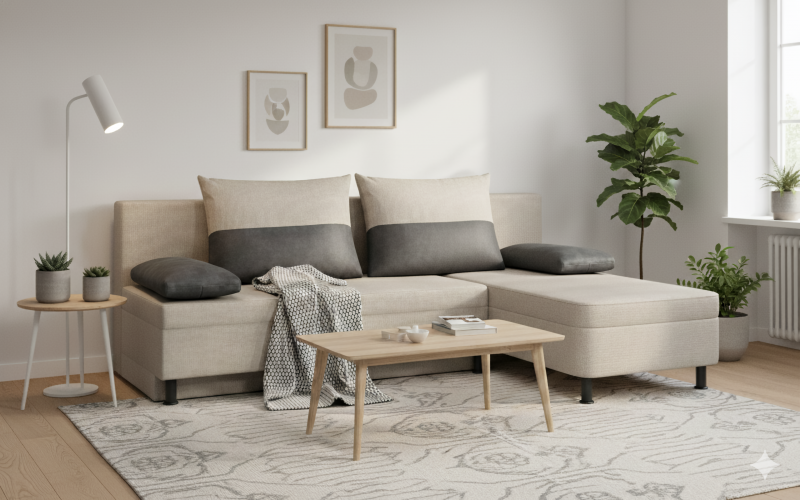 Coltar extensibil Real Prime, bej + antracit  5